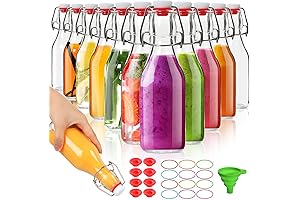 Swing Top Glass Bottles 8 oz with Airtight Lids