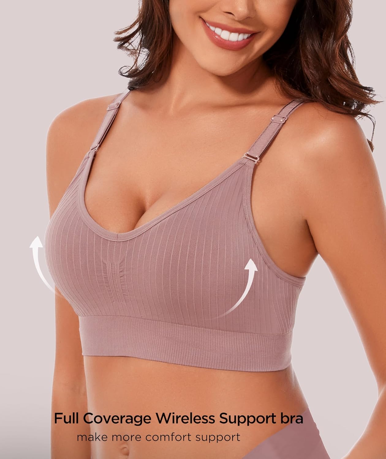 Elevate Comfort with 4 Pcs Cami Bras: Your Essential Everyday Seamless Bralettes!