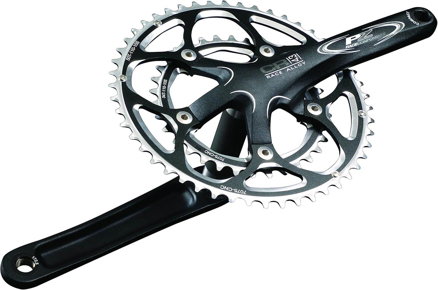 Amazon.com : PZ Racing CR4.3K 50T/34T Integrated Bike Crankset, 110x172 ...