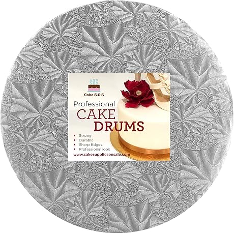 Cake Drum 16 Inch - Professional Silver Round Cake Display Platform