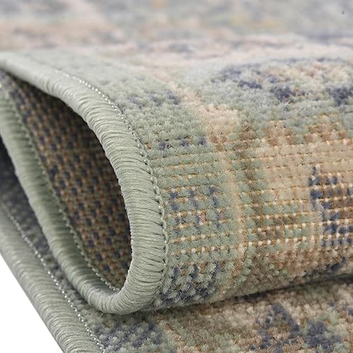 Miniatura 5 de Unique Loom Whitney Collection - Alfombra tradicional con borde rectangular (9 pies x 12 pies, color azul francés)