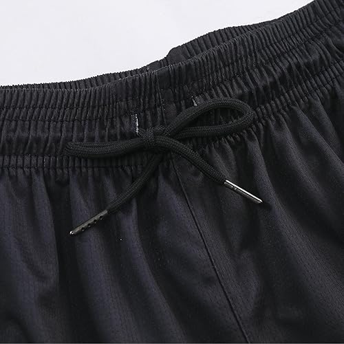 Miniatura 6 de Flyingyan Pantalones Cortos Deportivos de Baloncesto para Hombre con Bolsillos con Cremallera de Malla para Entrenamiento Activo y Rendimiento en el