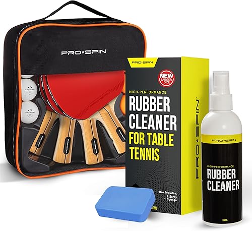 Miniatura 15 de PRO-SPIN Paletas de ping pong – Juego de alto rendimiento con raquetas de tenis de mesa premium, pelotas de ping pong de 3 estrellas, estuche de Set