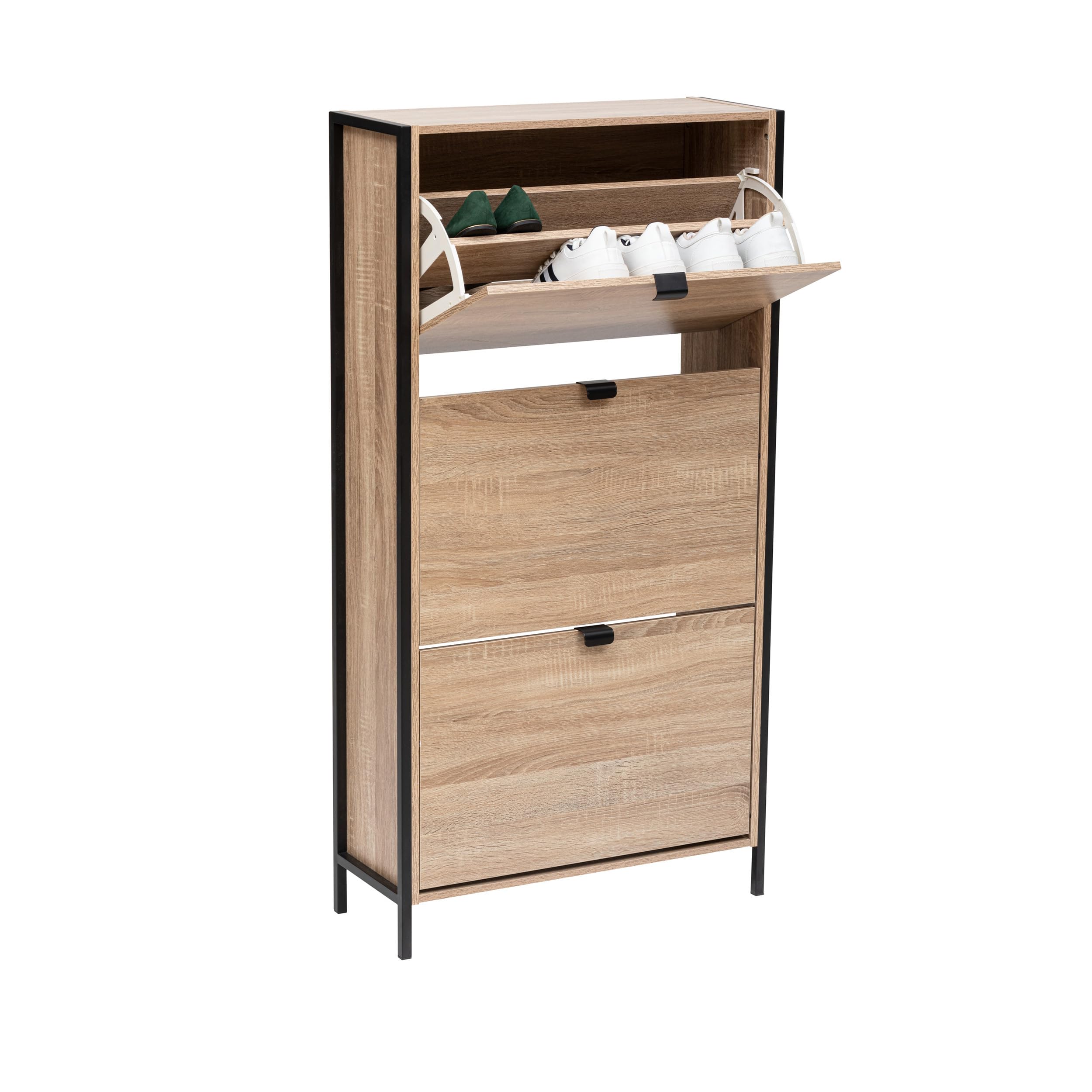 5five - Mueble Zapatero de 3 cajones aliaj Efecto Roble Natural