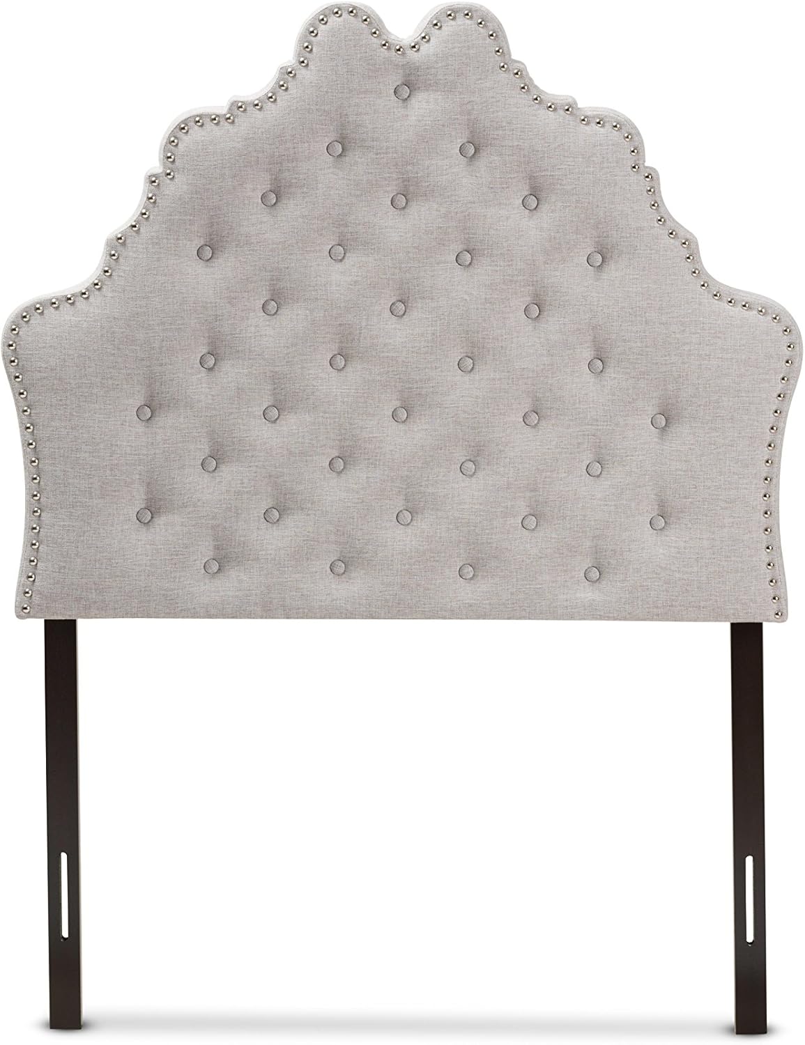 Baxton Studio Matilda Modern and Contemporary Greyish Beige Fabric Twin Size Headboard
