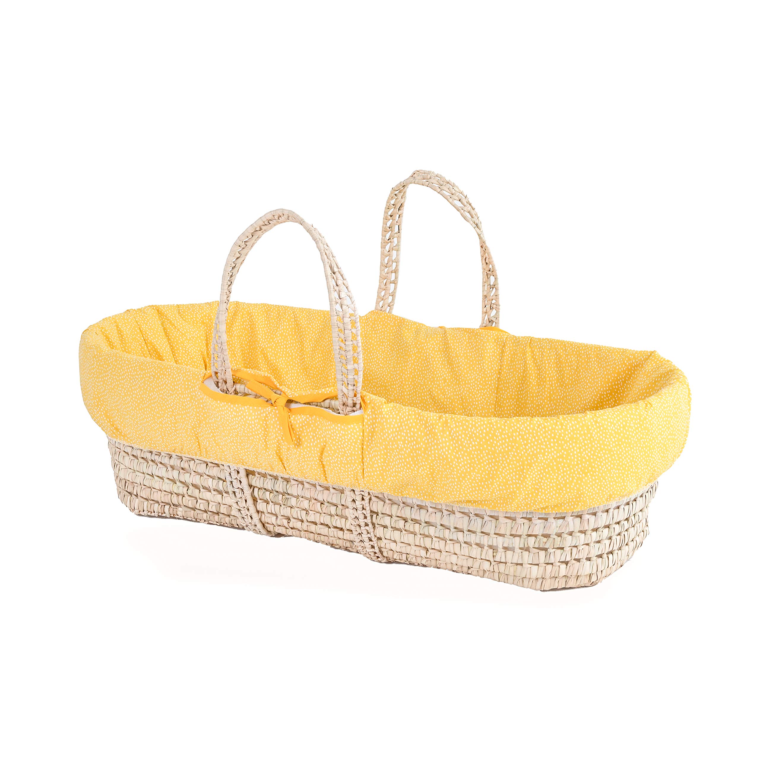 Clair de Lune Colour Pop Palm Moses Basket in SunshineYellow