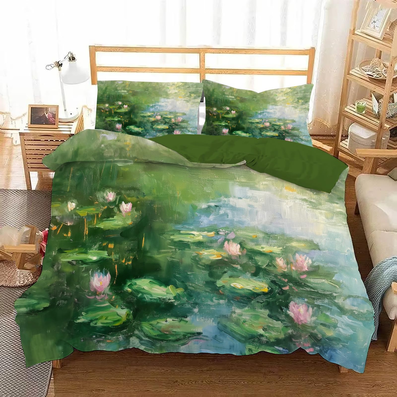 Housse de couette 220x240 cm motif peinture à l'huile pour chambre parentale