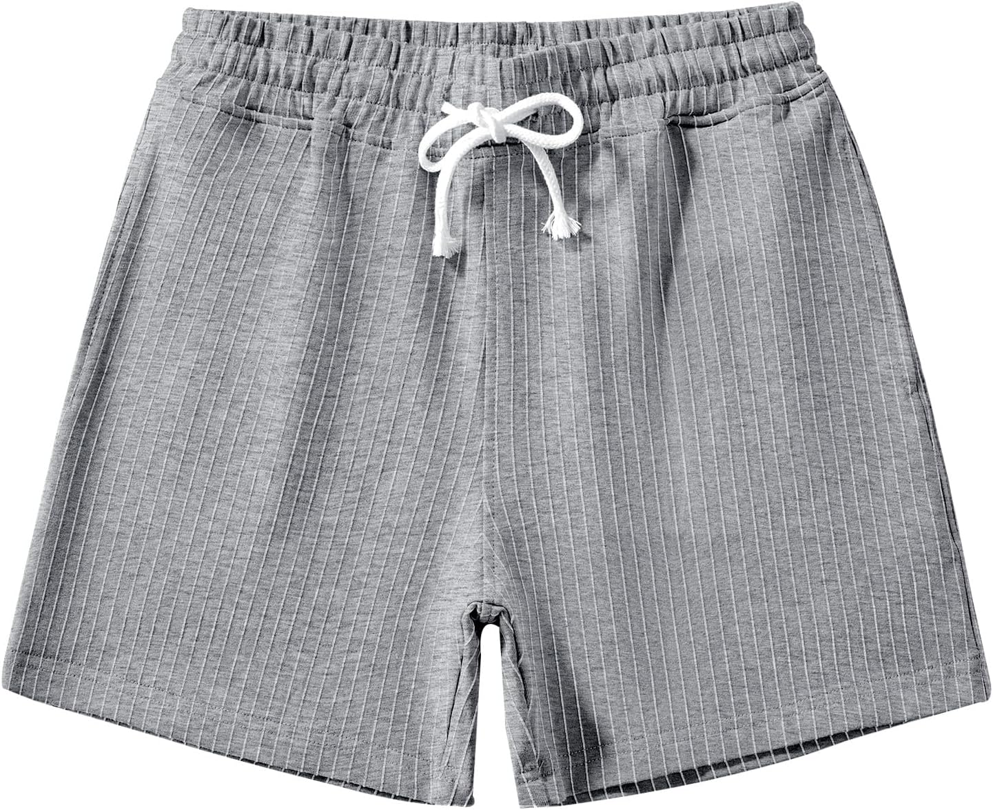 Mens Sweat Workout Shorts 5 Inch Cotton Terry Sweatshort Casual Striped Pajamas Summer Athletic Short