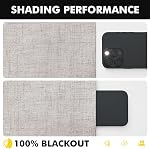 MIULEE 100% Rideaux en lin noir pour chambre à coucher, Ivoire Solide Decor Thermal Insulation Room Darkening Draps for Living Room Back Tab Rod Pocket 42 x 84 Des pouces, 2 Panneaux