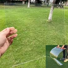 1/2/3mm UV-Resistant PC Polycarbonate Sheet, Flexible, Lightweight, Highly Transparent, Suitable for Greenhouse Covering, sunrooms, carports, and Easy to Cut1mm,0.6x2m/2x6.6ft