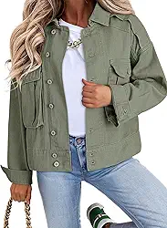 Jaqueta jeans feminina cargo moda 2024 jaquetas femininas com botões cortados roupas femininas de outono modernas casuais