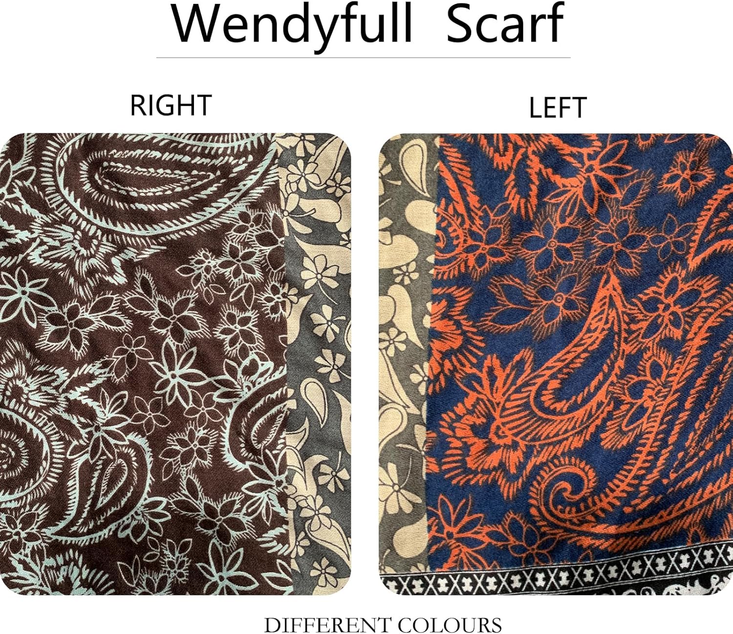 Paisley Pashmina Feel Shawls Wraps for Women Rave Scarf Soft Silky Exotic Boho All Seasons - Image 6