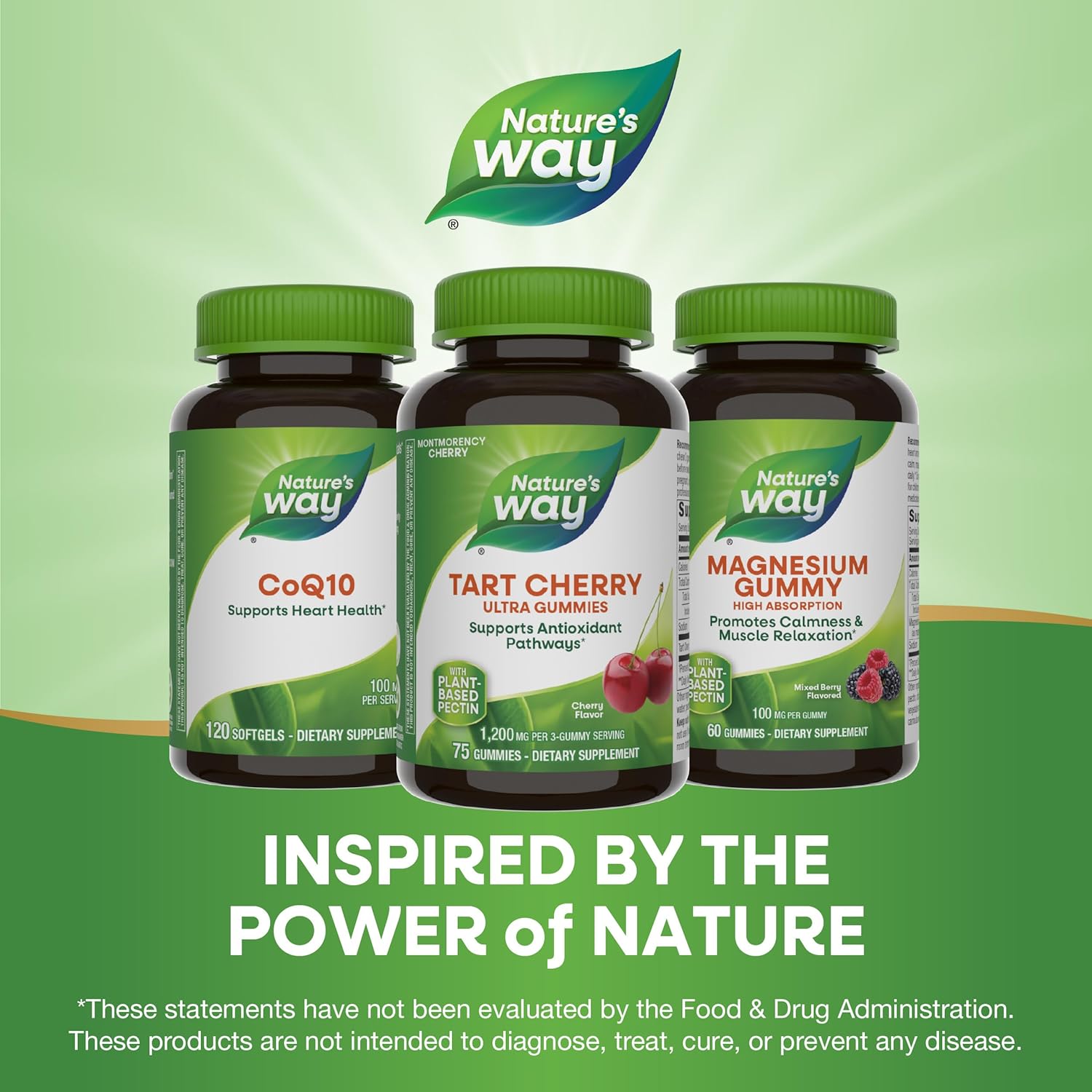 Nature's Way Tart Cherry Ultra Gummies, Antioxidant Support from Anthocyanins*, 1,200 mg per 3-Gummy Serving, Cherry Flavored, Gluten Free, Vegetarian, 75 Count (Packaging May Vary) - Image 7