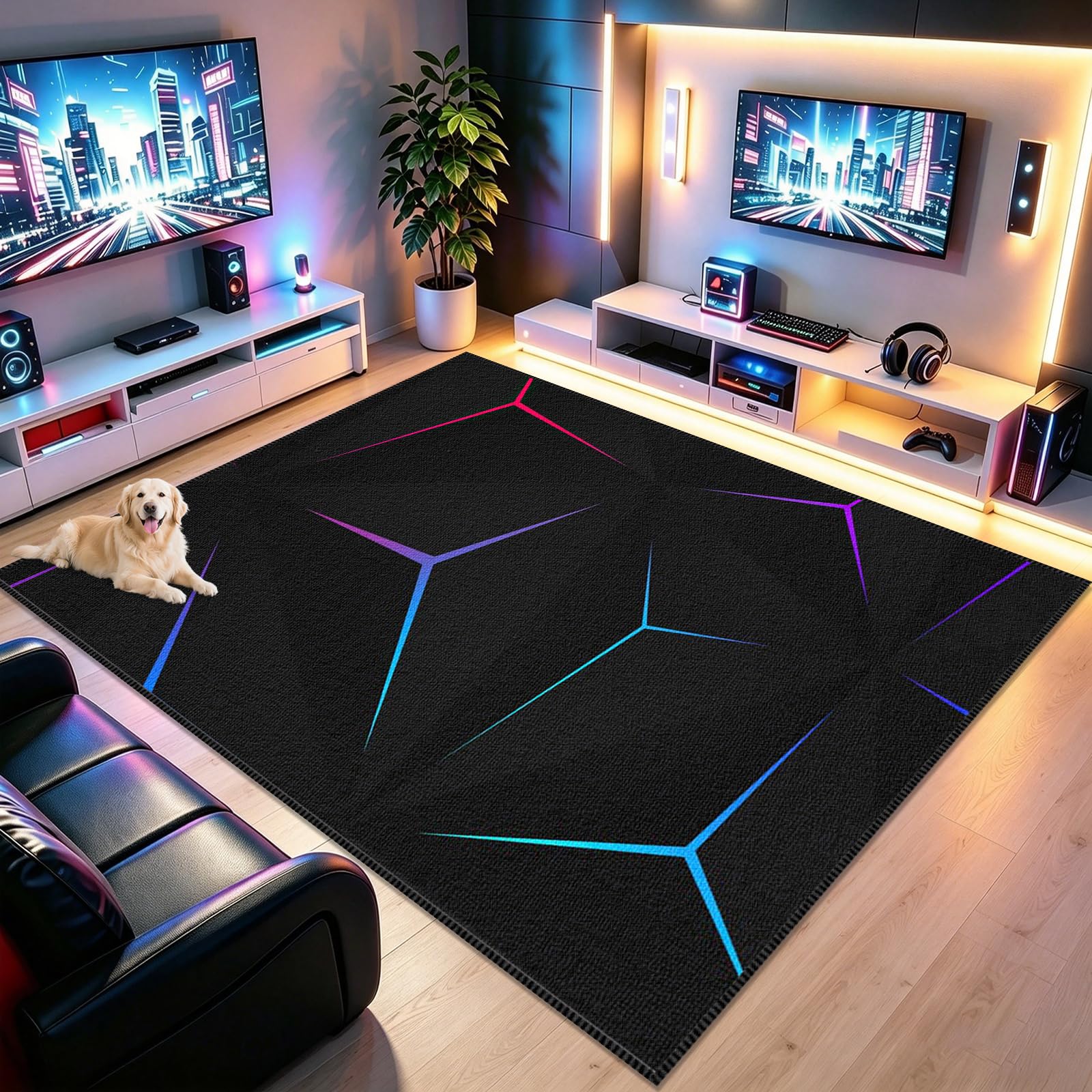 Tapis de protection de sol gaming grand format 200x280 pour chaise de bureau