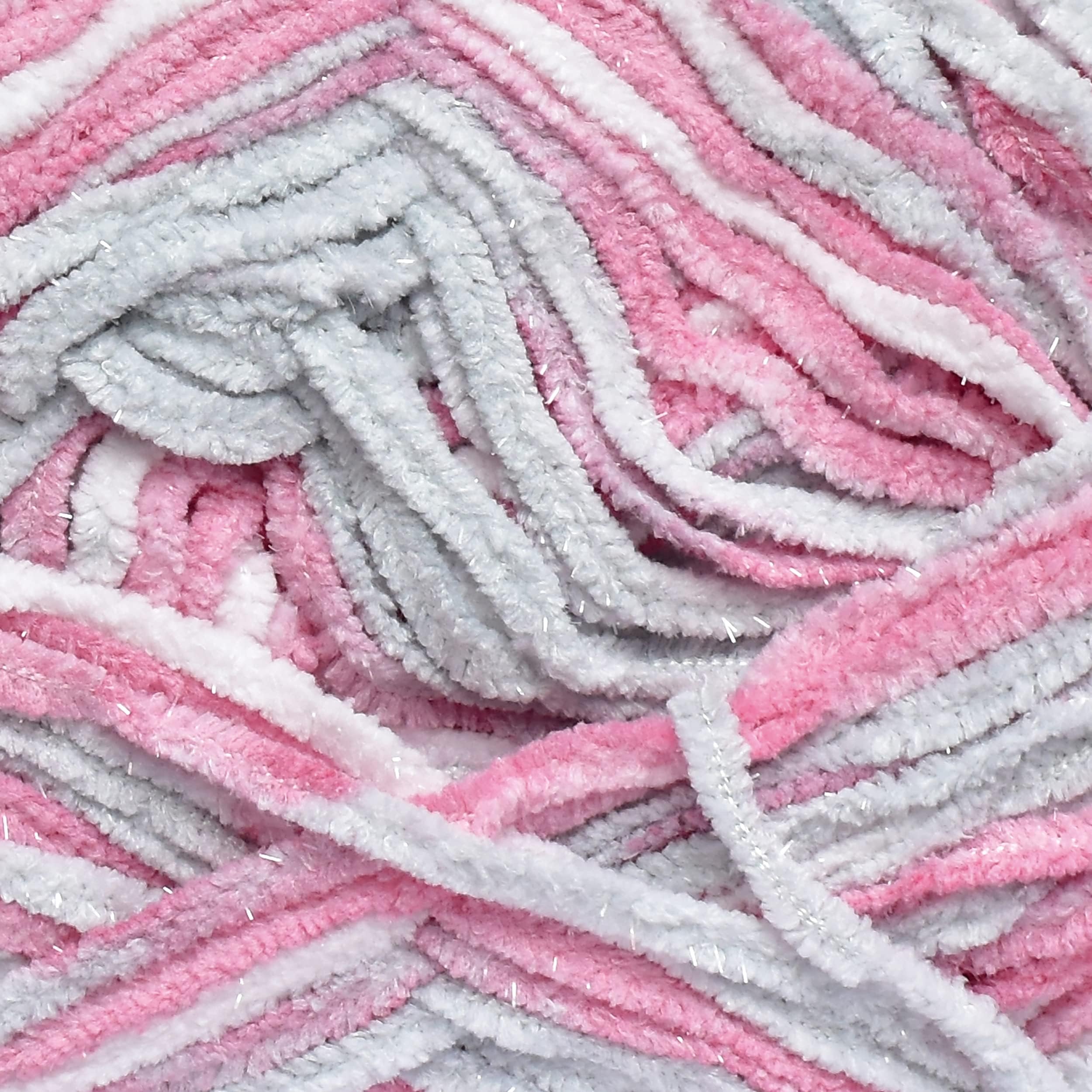 Vard hman Thick Chunky Wool, Blanket Pink Grey WL 400 gm Best Used with Knitting Needles, Crochet Needles Wool Yarn for Knitting. by Vardhma KA