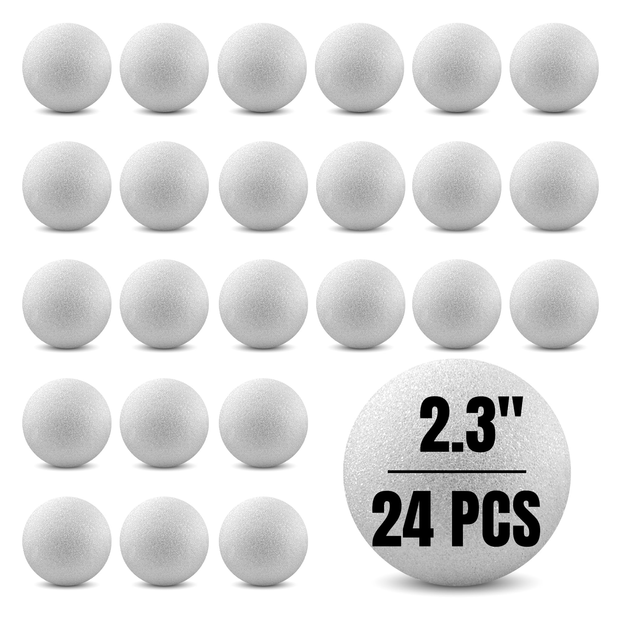 Boules en mousse pour projet scolaire et bricolage enfant lot de 24