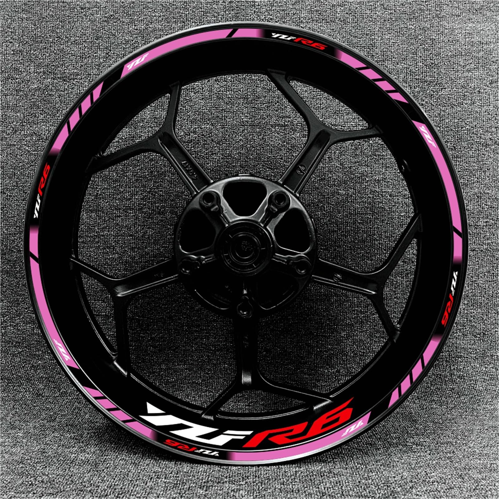 Calcomanía Decorativa para Llanta Interior Y Exterior Motocicleta 17 Pulgadas, Pegatina Reflectante para YZF R6(Set Meal 23)