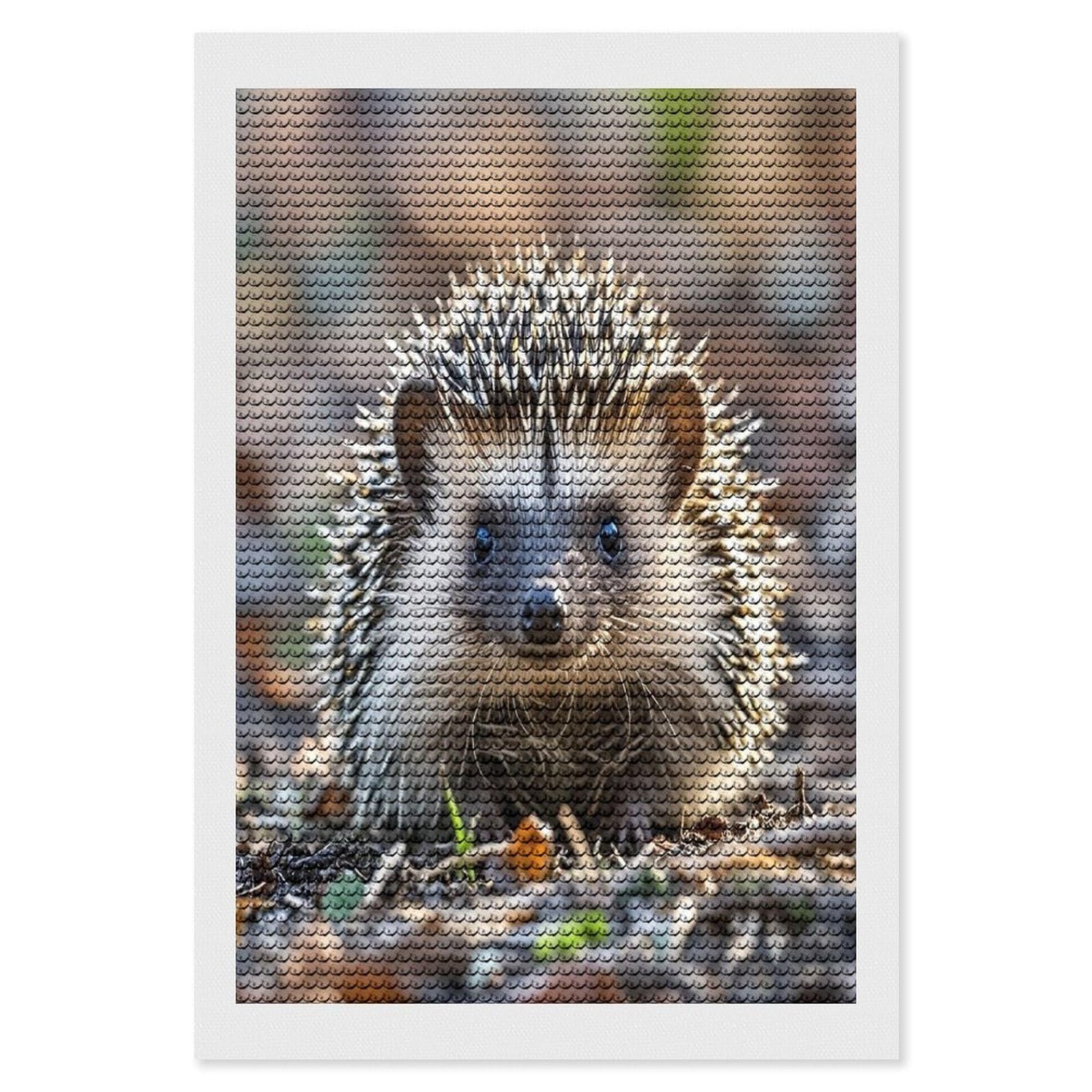 FekiLoot Hedgehog Diamond Painting Kits for Beginners DIY Diamond Art Kits for Adults Full Drill Round Diamond Dot Gem Art Painting Fun DIY Crafts for Home Kitchen Wall Decor Gift 8"x12"