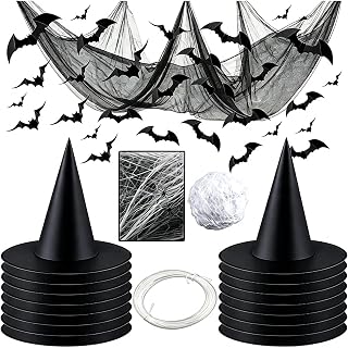 Halloween Party Decorations, 12 Pcs Witch Decor Kit Indoor Outdoor