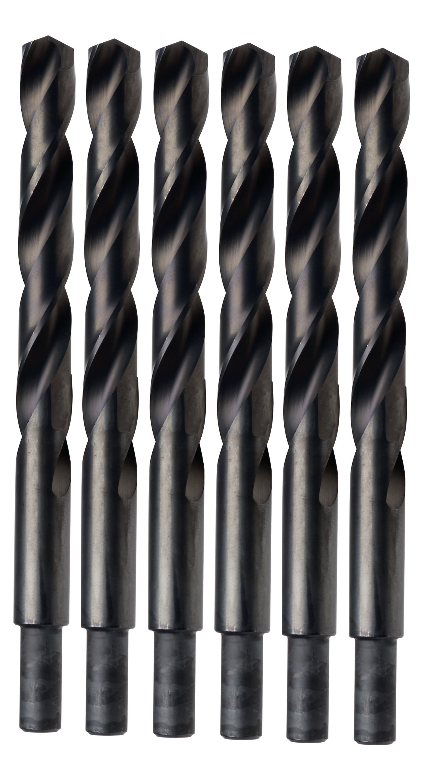 Irwin Tools 63431 31/64 Zoll Schwarz-Oxid Vdeo Bohrer, Länge 3/8 reduzierter Schaft, 6 Stück