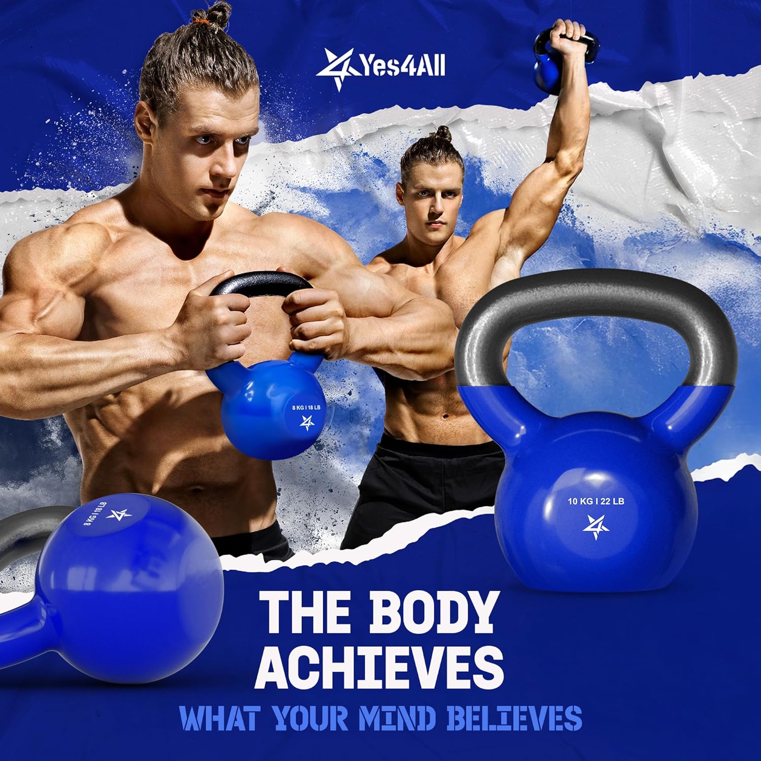 Yes4All Kettlebell, PVC Material, 22.0 lbs (10 kg) (Japan Regular Import) 9X0G