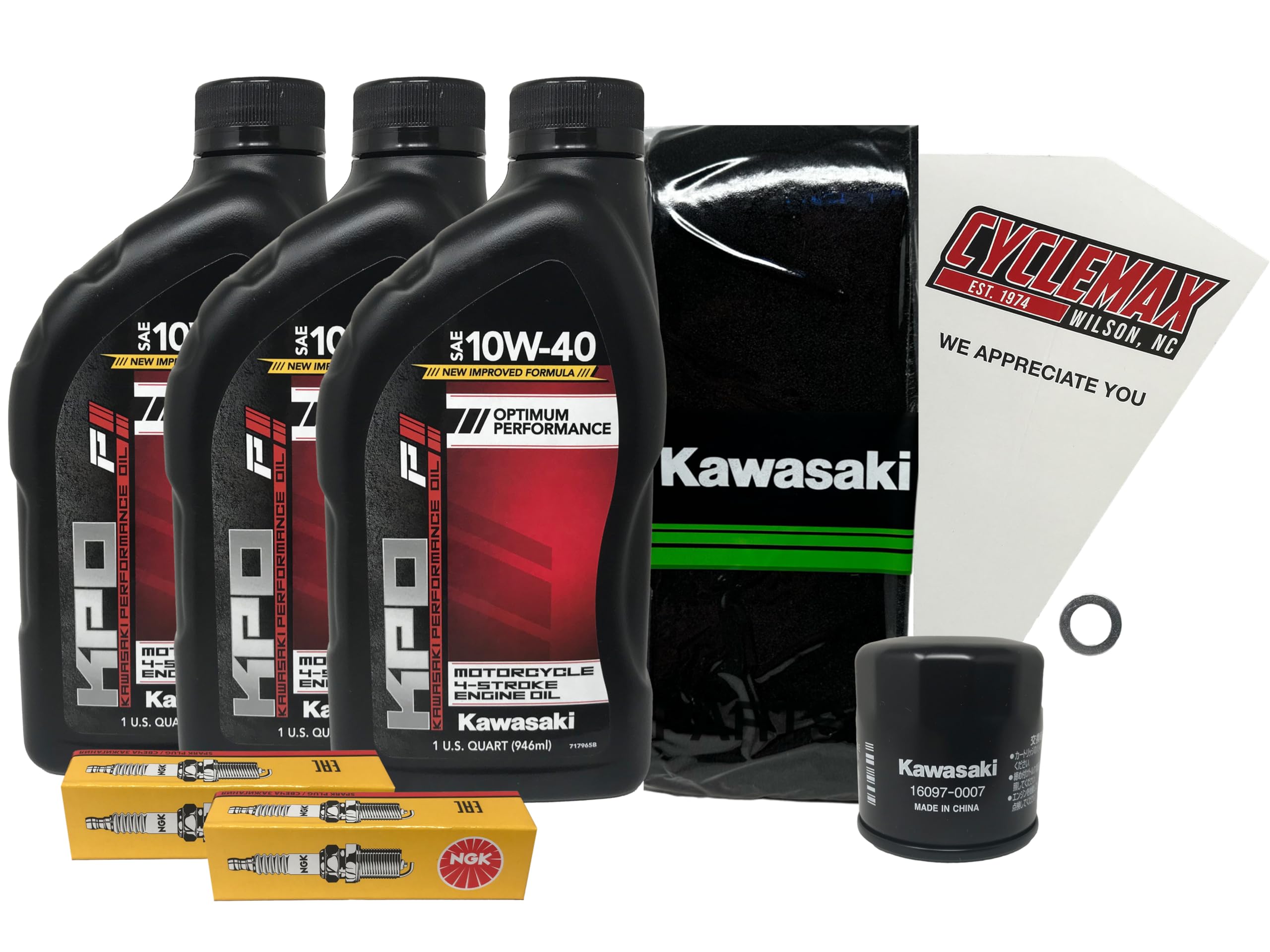 Cyclemax Standard Tune-Up Kit compatible with 2004-2011 Kawasaki KFX 700 with Spark Plugs
