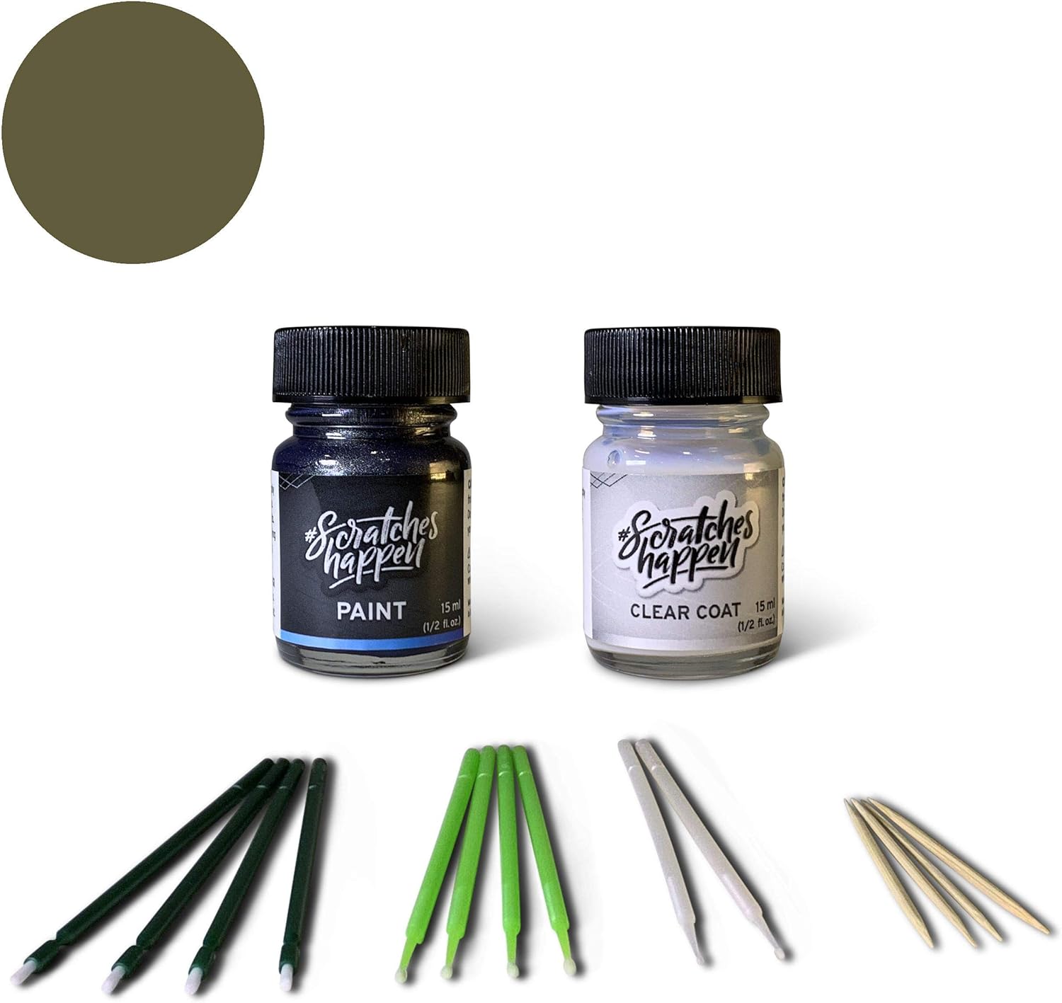 ScratchesHappen Exact-Match Touch Up Paint Kit - Eco Green Pearl (PGX/JGX) for Jeep - Essential (Paint + Clear Coat)