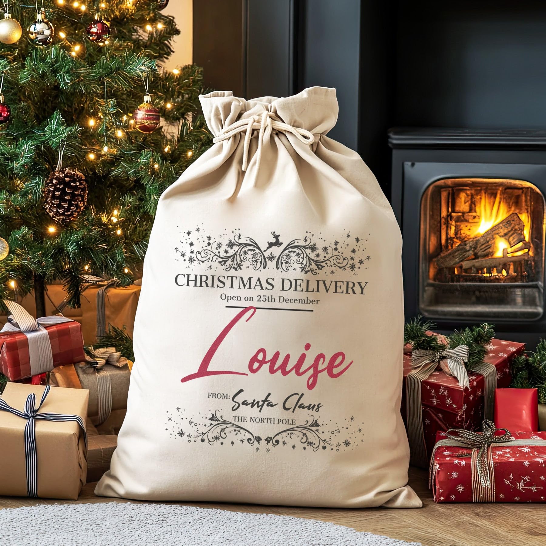The Gift Project Personalised Christmas Delivery From Santa Claus - Christmas Santa Sack