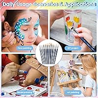 Vista 6 de Artist Paint Brushes Set, 12 Pcs Watercolor Brushes Professional, Water Color Brushes - Round, Flat, Liner, Filbert, Angular, Oval Wash & Dagger for