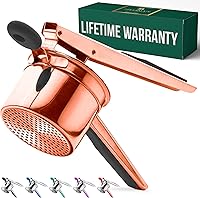 Vista 16 de Bellemain Prensapapas Grande de 15 oz Prensapapas y Triturador de Papas de Acero Inoxidable Resistente Perfecto para Puré de Papas Herramienta