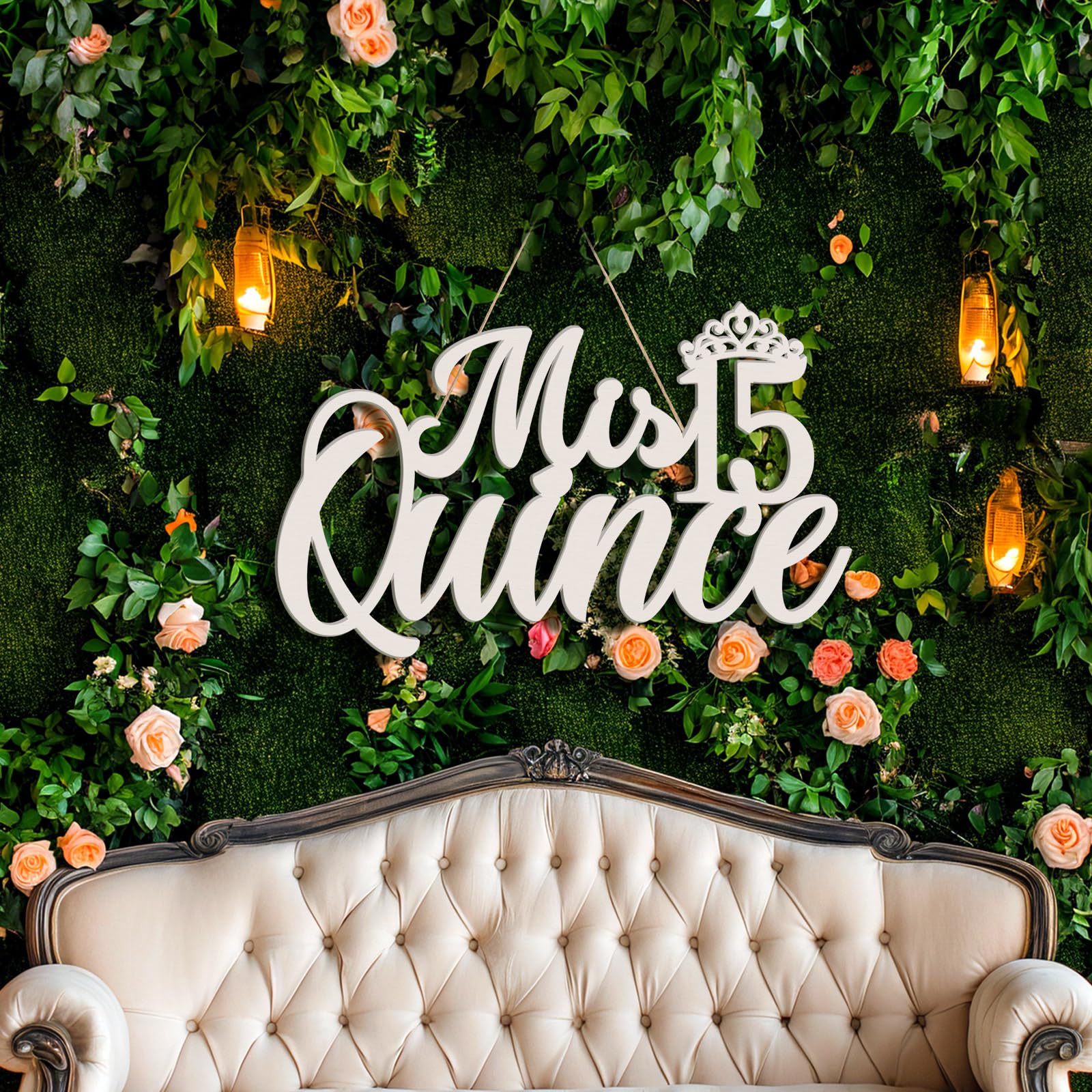 Yuntau Mis 15 Quince Sign Quinceanera Decor 15th Birthday Party Backdrop