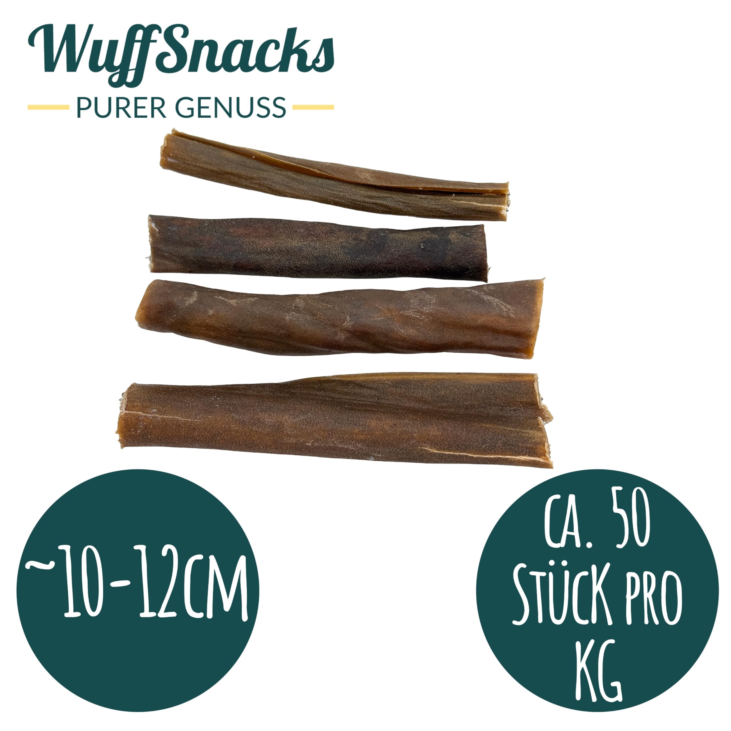 Getrocknete Hirschhaut für Hunde | 5 kg | natürlicher Kauartikel | 100% Hirsch | Hirschhautstreifen Hund | Kausnacks für Hunde von Wuffsnacks