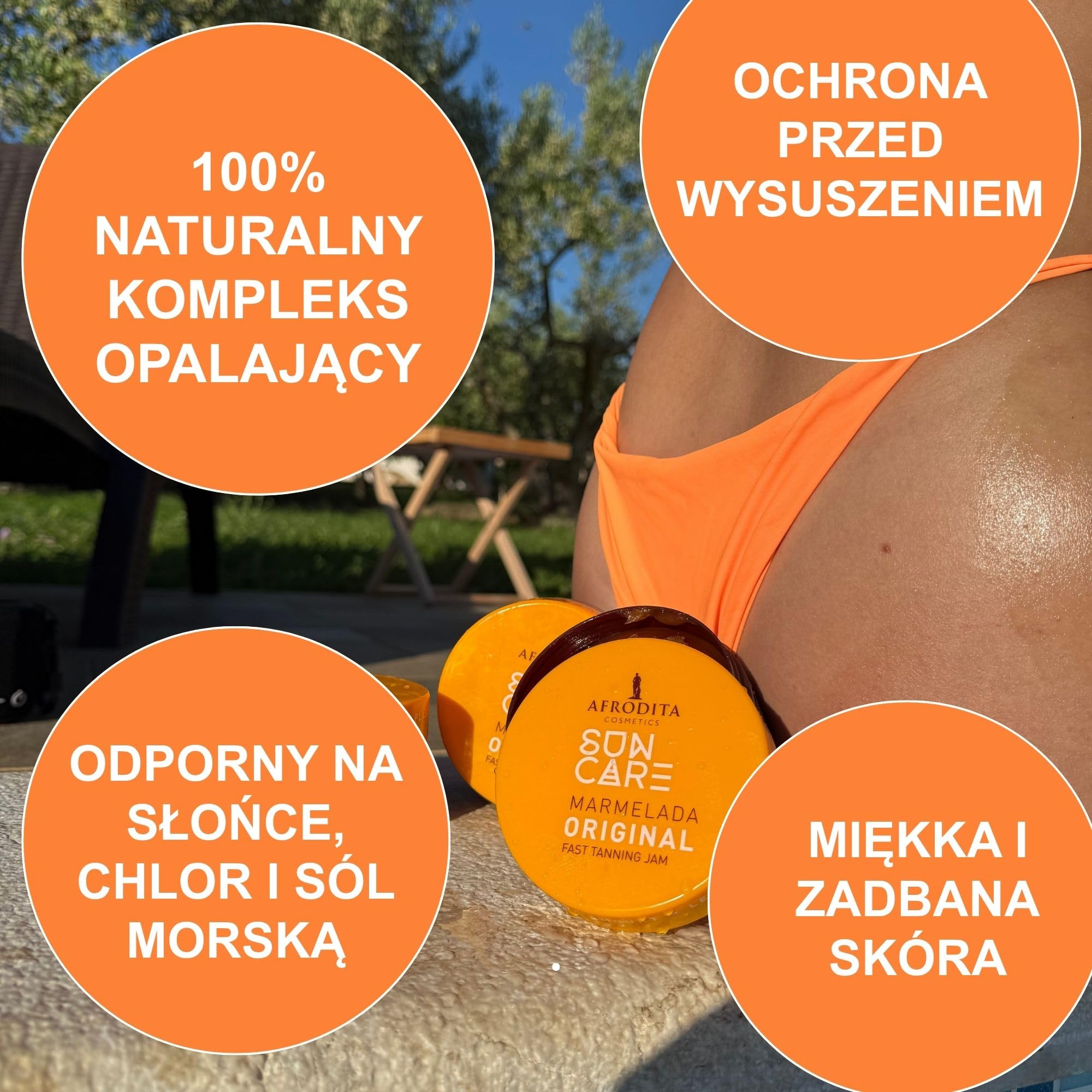 Afrodita Cosmetics Brązowy dżem SUN CARE | Do szybkiego i intensywnego opalania