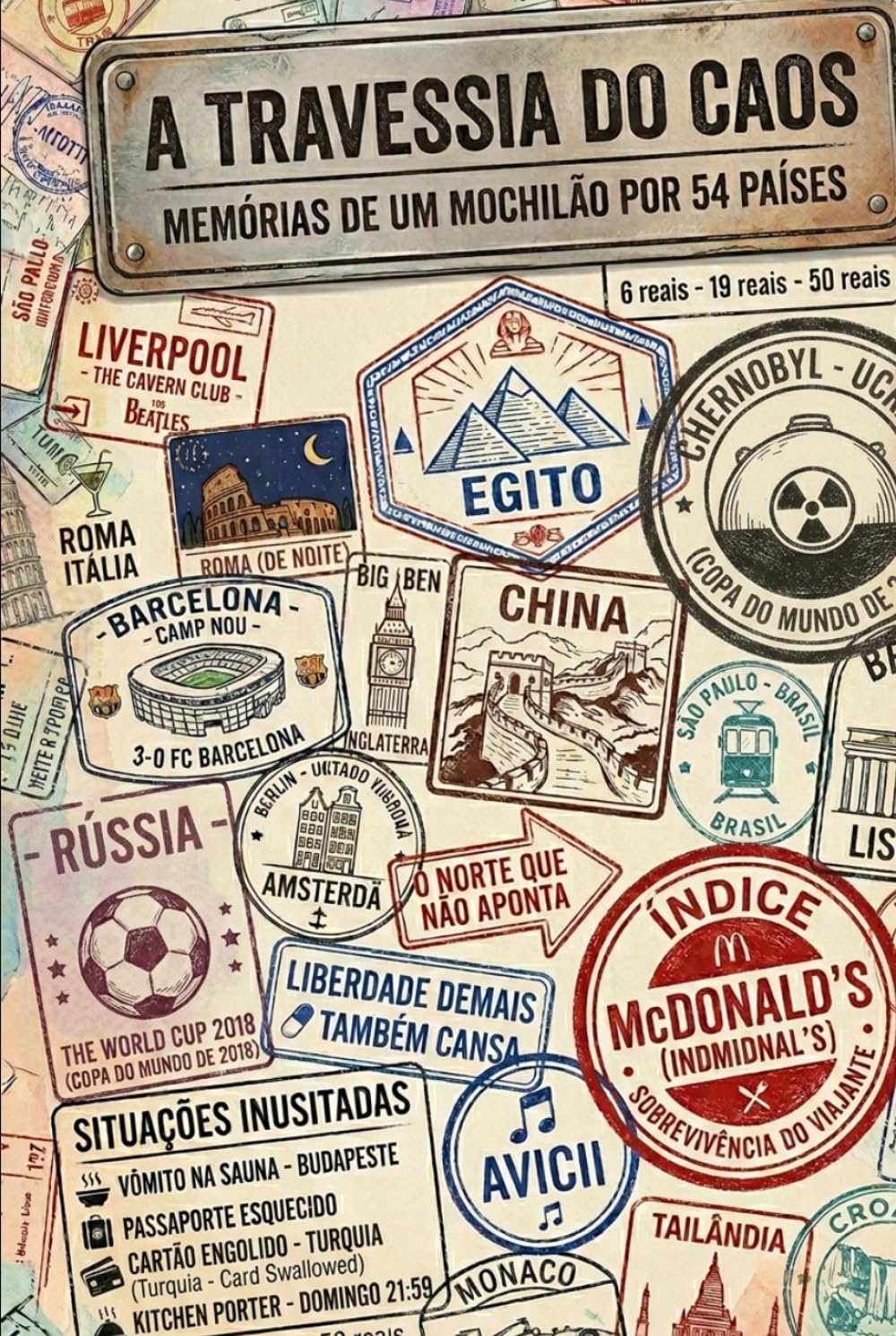 A Travessia do Caos.: Memoria de um Mochilão por 54 países.