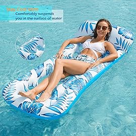 Jasonwell Inflatable Pool Float Lounge - 2 Pack Floaties Rafts for Adults Floating Lounger Sun Tanning Floats Cool Water Floaty Swimming Lake Beach Party Toys