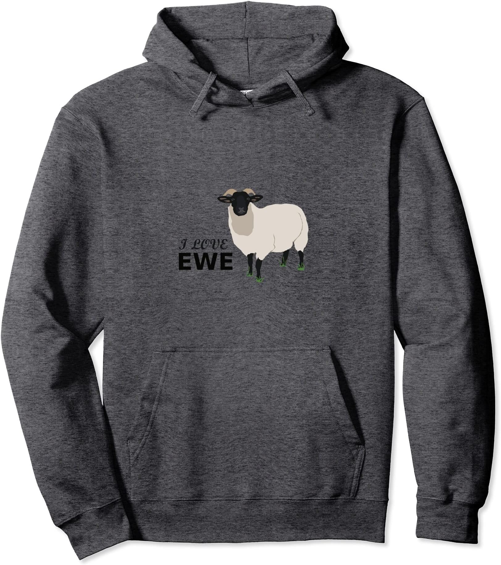 I Love Ewe Sheep Pullover Hoodie