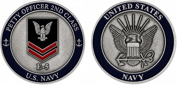 U.S. Navy Petty Officer 2nd Class E-5 Challenge Coin