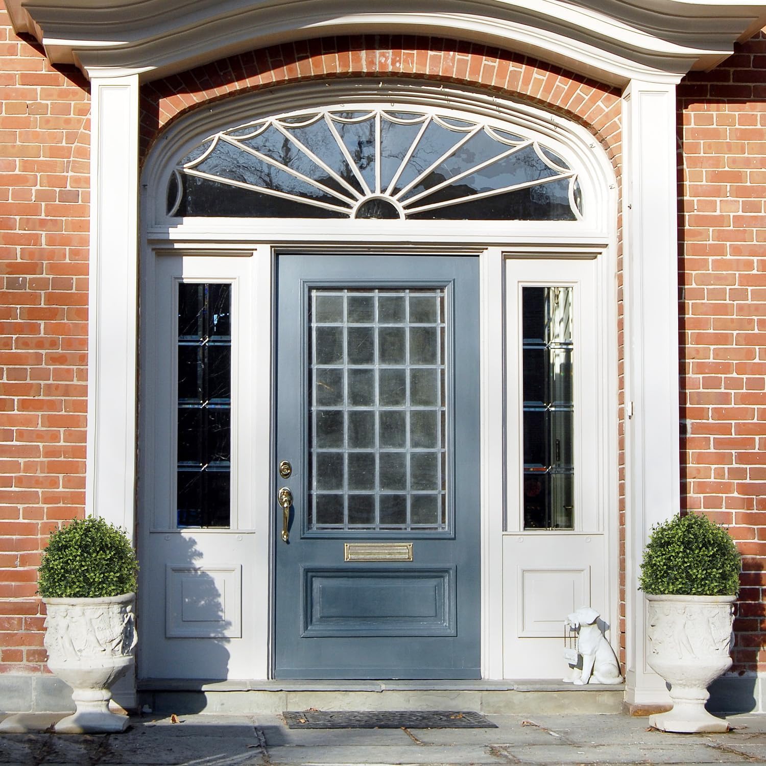 27“ Realistic Artificial Boxwood Topiary Trees Set of 2, Faux Plants Outdoor UV-Resistant, Fake Evergreen Bushes & Shrubs for Front Porch Outside Planter Decor - Image 9