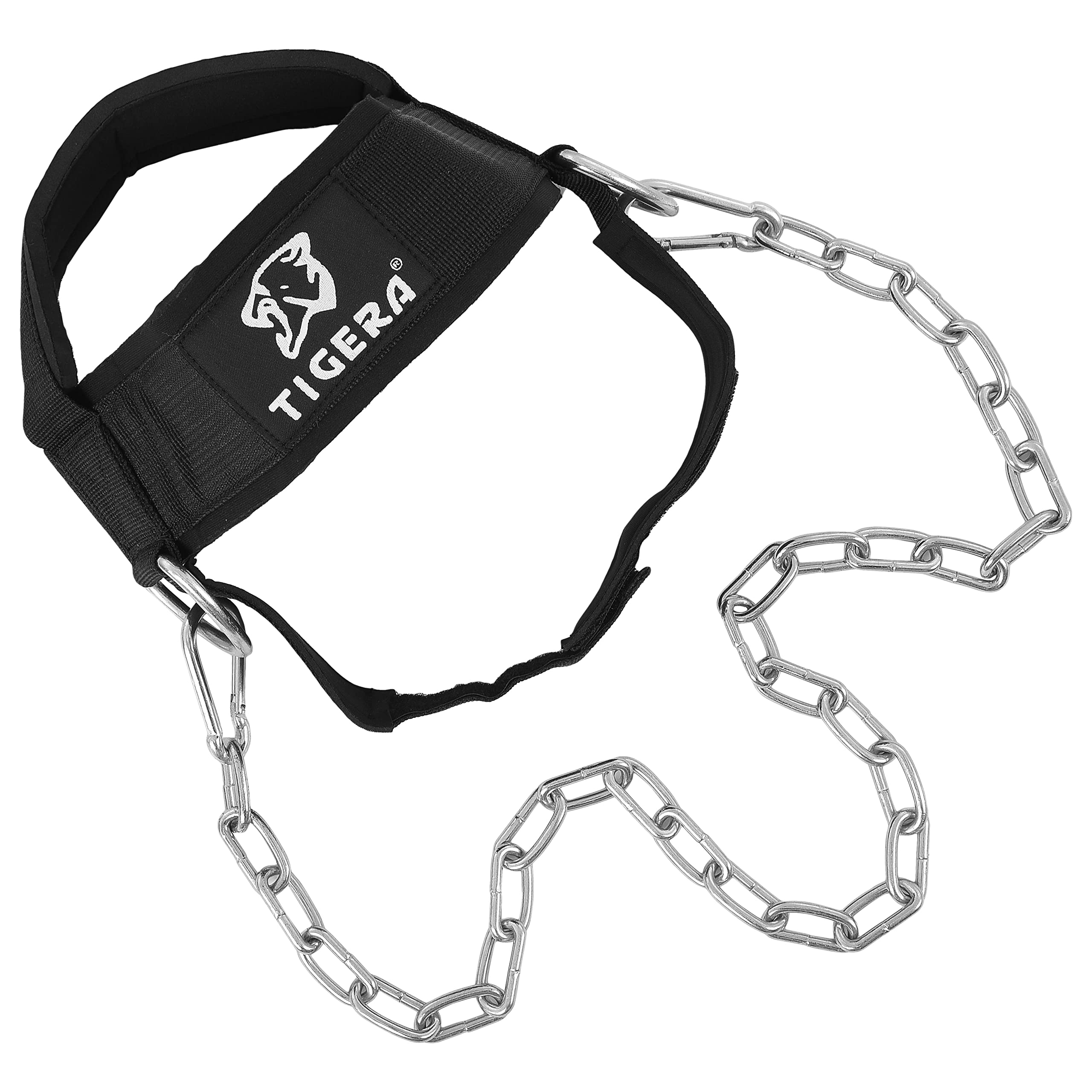 TIGERA Sports Neck Harness Neck Exerciser Builder Support for Strength & Resistance Training Weight Lifting Head Harness for Stronger Neck & Traps with Adjustable Neck Strap & Steel Chain - Image 4