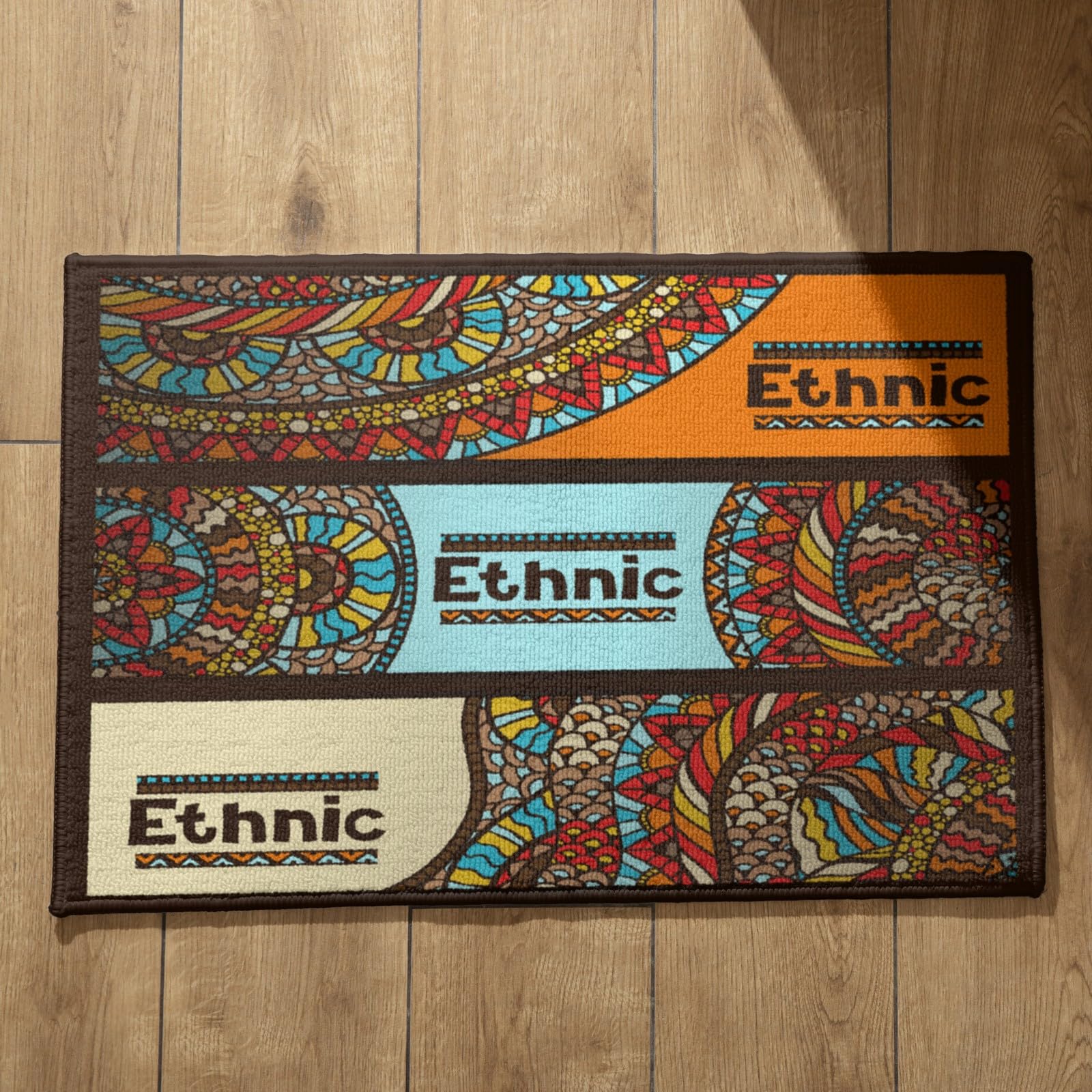 Paillassons de 50 x 80 cm avec modèle indien vintage et tapis décoratif coton