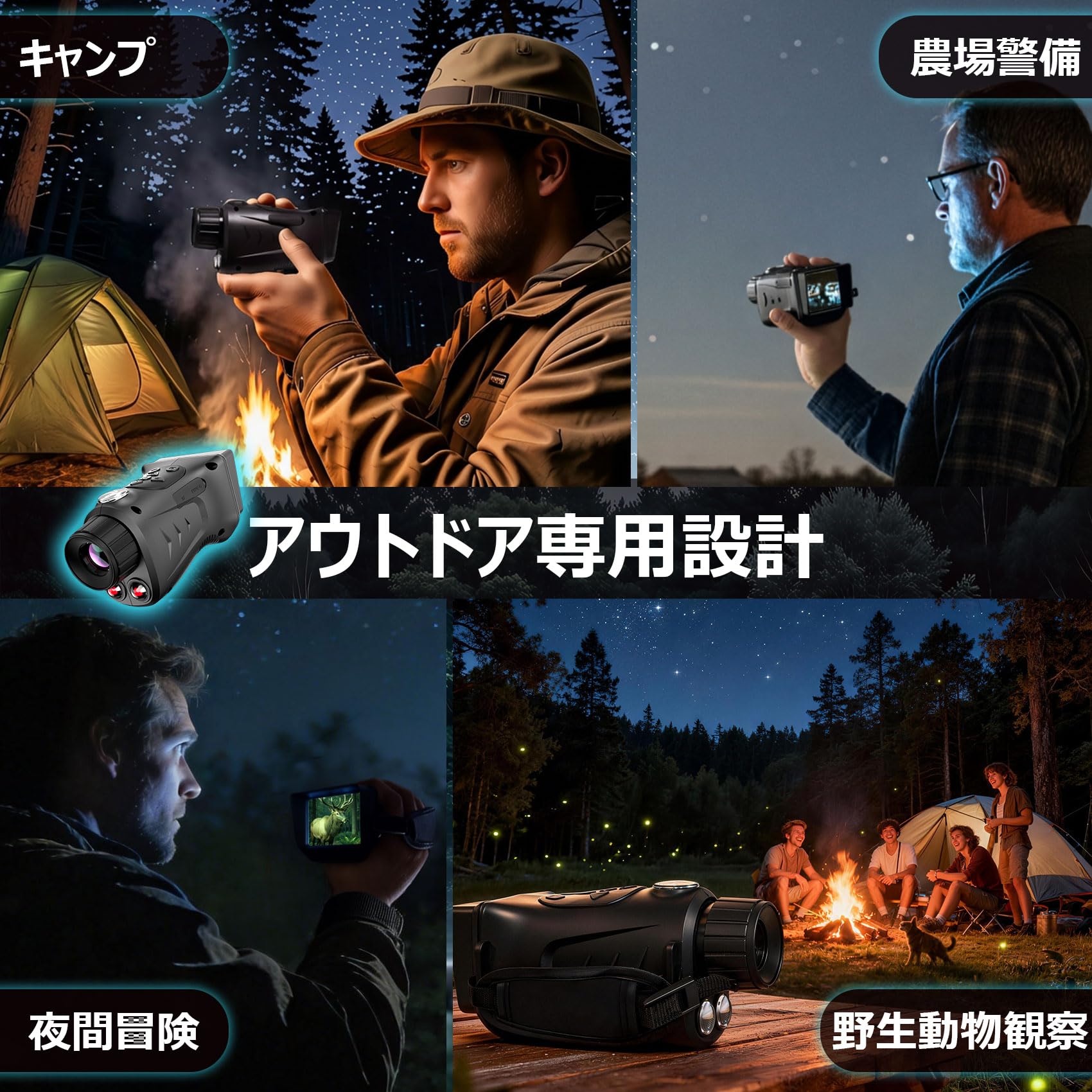 Amazon.co.jp: 2026新型暗視鏡 単眼鏡型 フルカラー ナイトビジョン