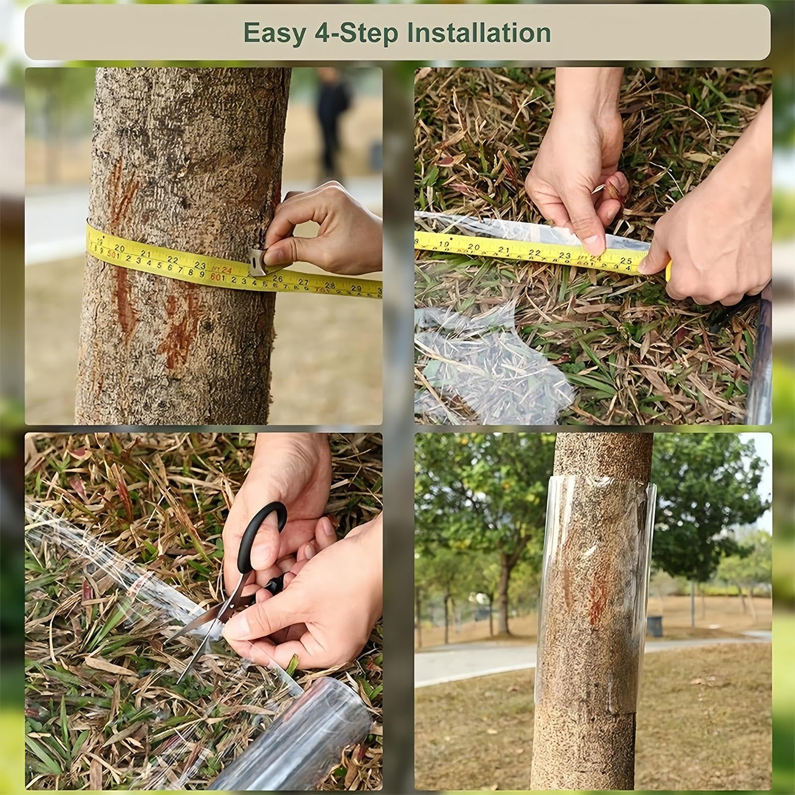 protectora para árbol de PET transparente antiescalada contra