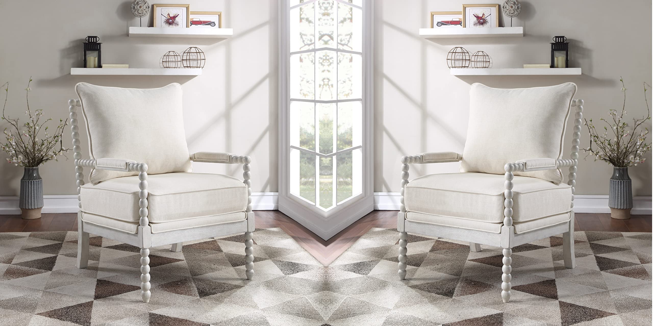 Lsgf Luxury Design Traditional Spindlex Accent Chair Arm Chair