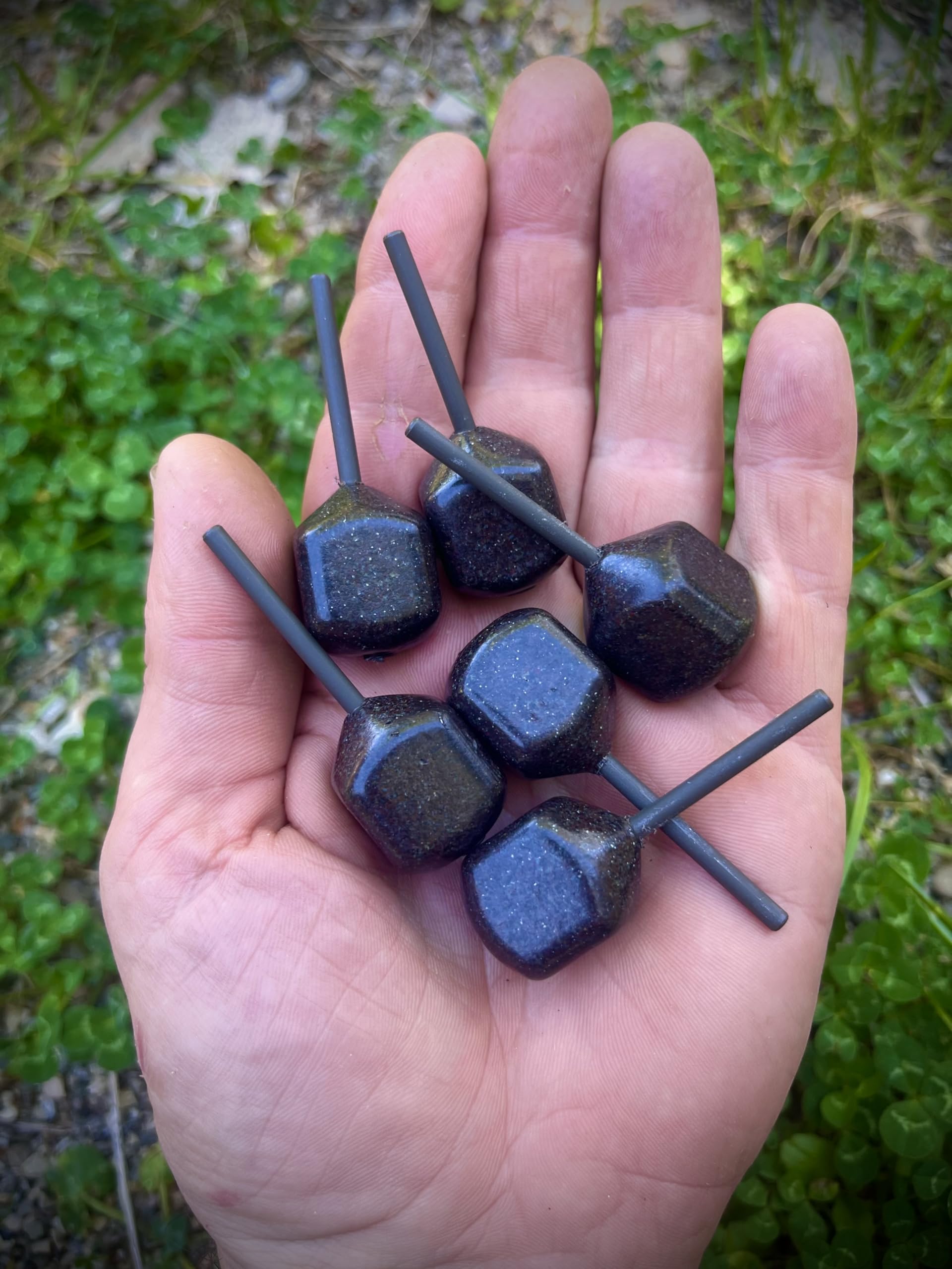 Kit 6 Piombi da Pesca CUBO in Line Pear Square Piombo Carp Carpa Pesca a Fondo Lago Fiume PM Fishing Bombette PVA in linea 55-120 gr Carpfishing