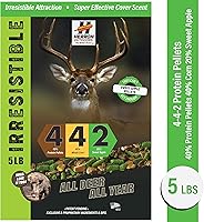 Vista 3 de Herron Outdoors 4-4-2 pellets de proteína de manzana dulce, maíz entero y manzana dulce, atractantes de ciervos para ciervos de cola blanca y cebo