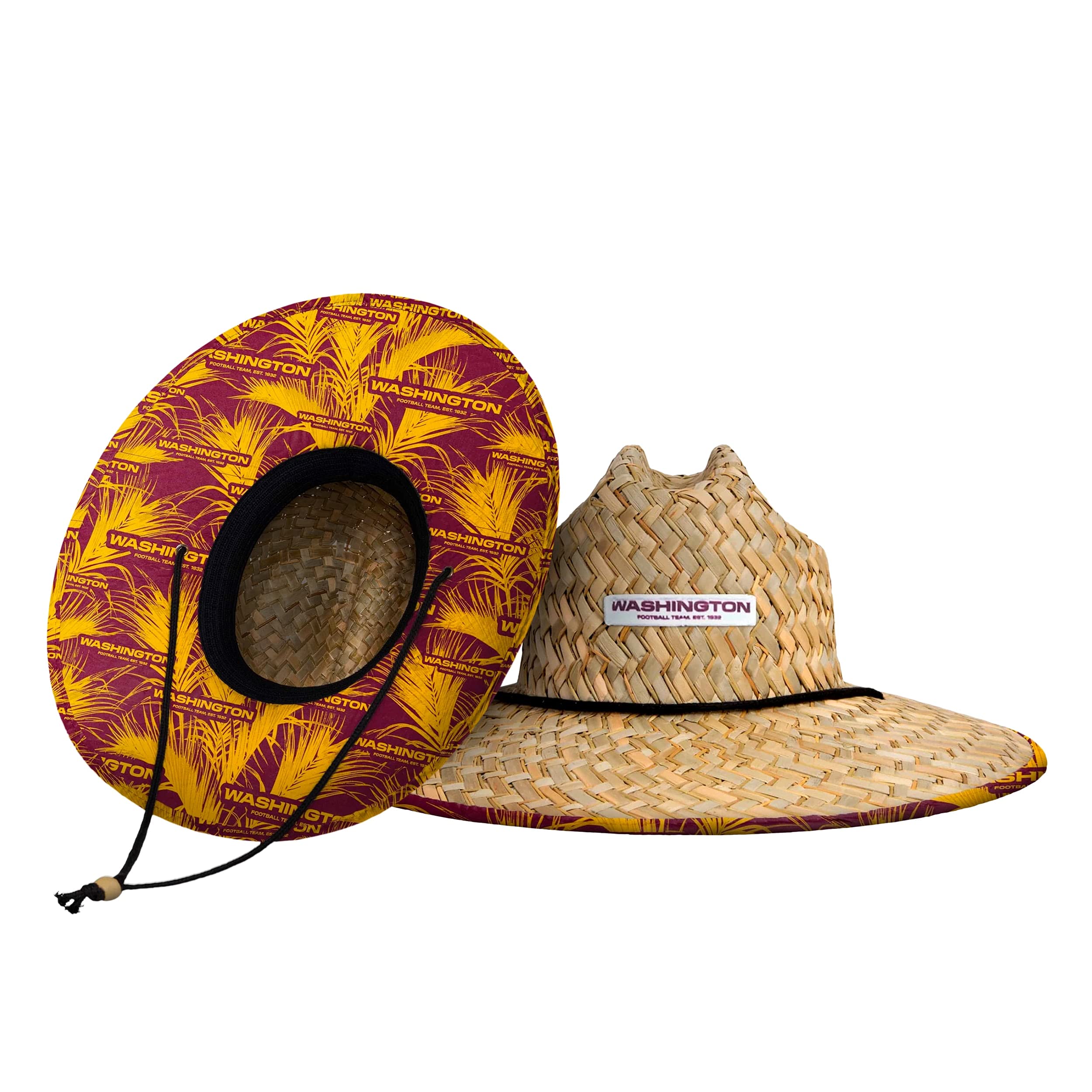FOCO Men's NCAA College Team Logo Floral Straw Sun Hat