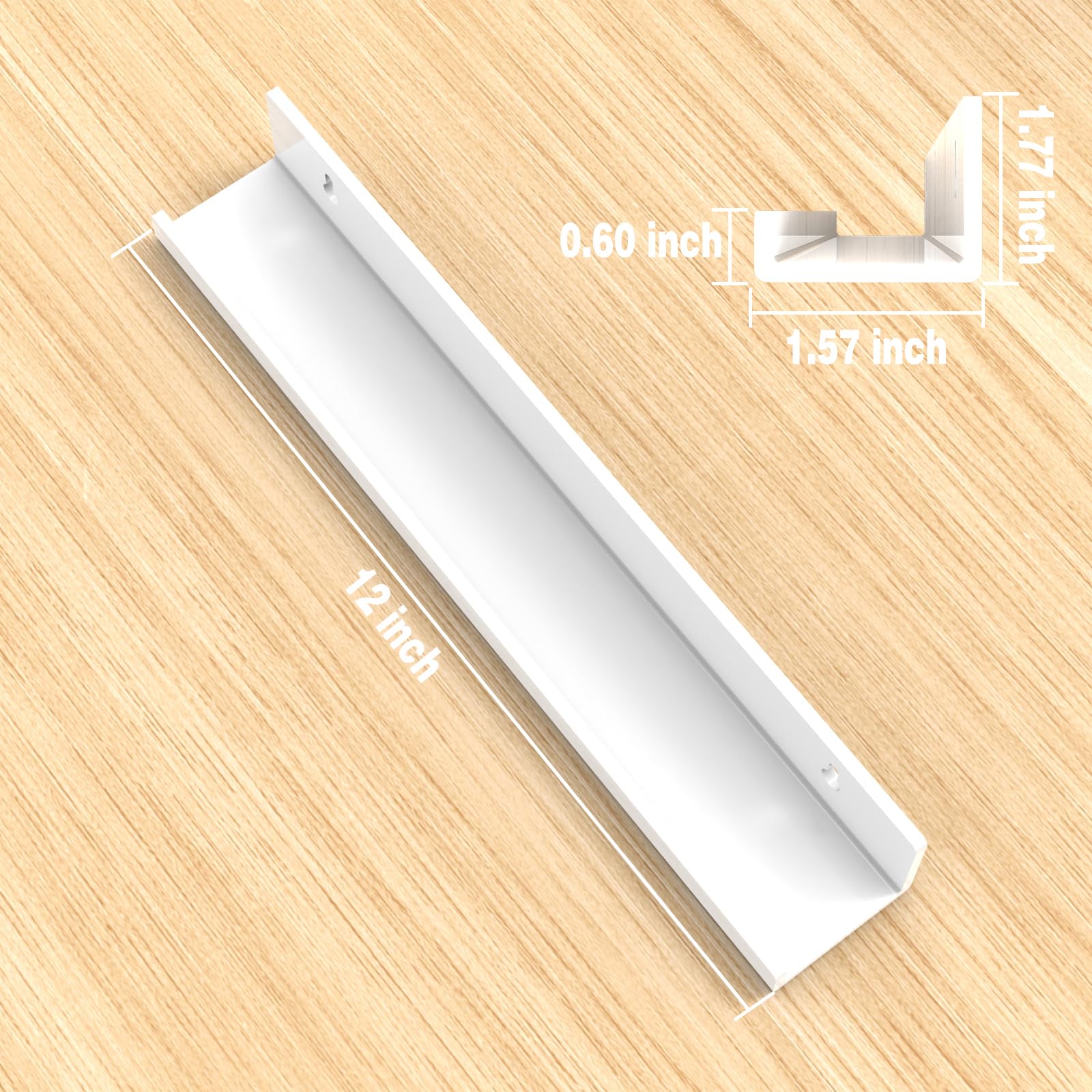 ILYXY Acryl-Vinyl-Schallplattenhalter – 8 Stück, 30,5 cm weiße Vinyl-Wandhalterung, schwebende Regale für Schallplattenwand-Display