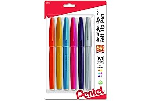 Pentel Arts Sign Pen Brush Tip for Vibrant and Dynamic Expressions