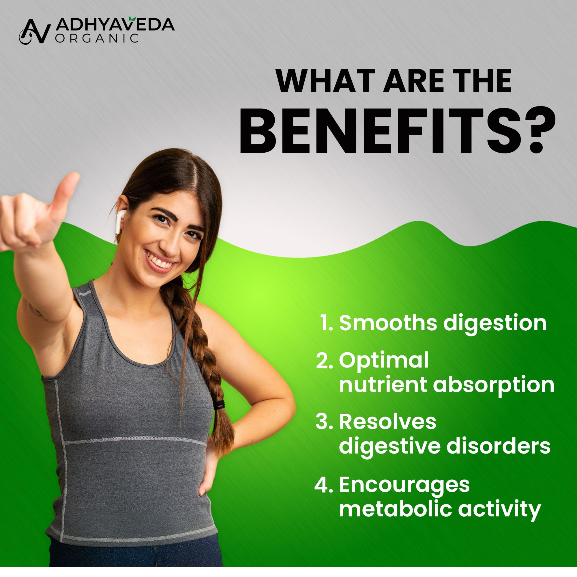 Adhyaveda Digestive Enzyme Capsules for Gut Health & Digestion Support | Papain, Bromelain, Amylase, Protease, Lactase & Cellulase Enzymes | Helps Relieve Bloating, Indigestion & Gas | Vegan, Non-GMO | 60 Capsules — Amazon image 8