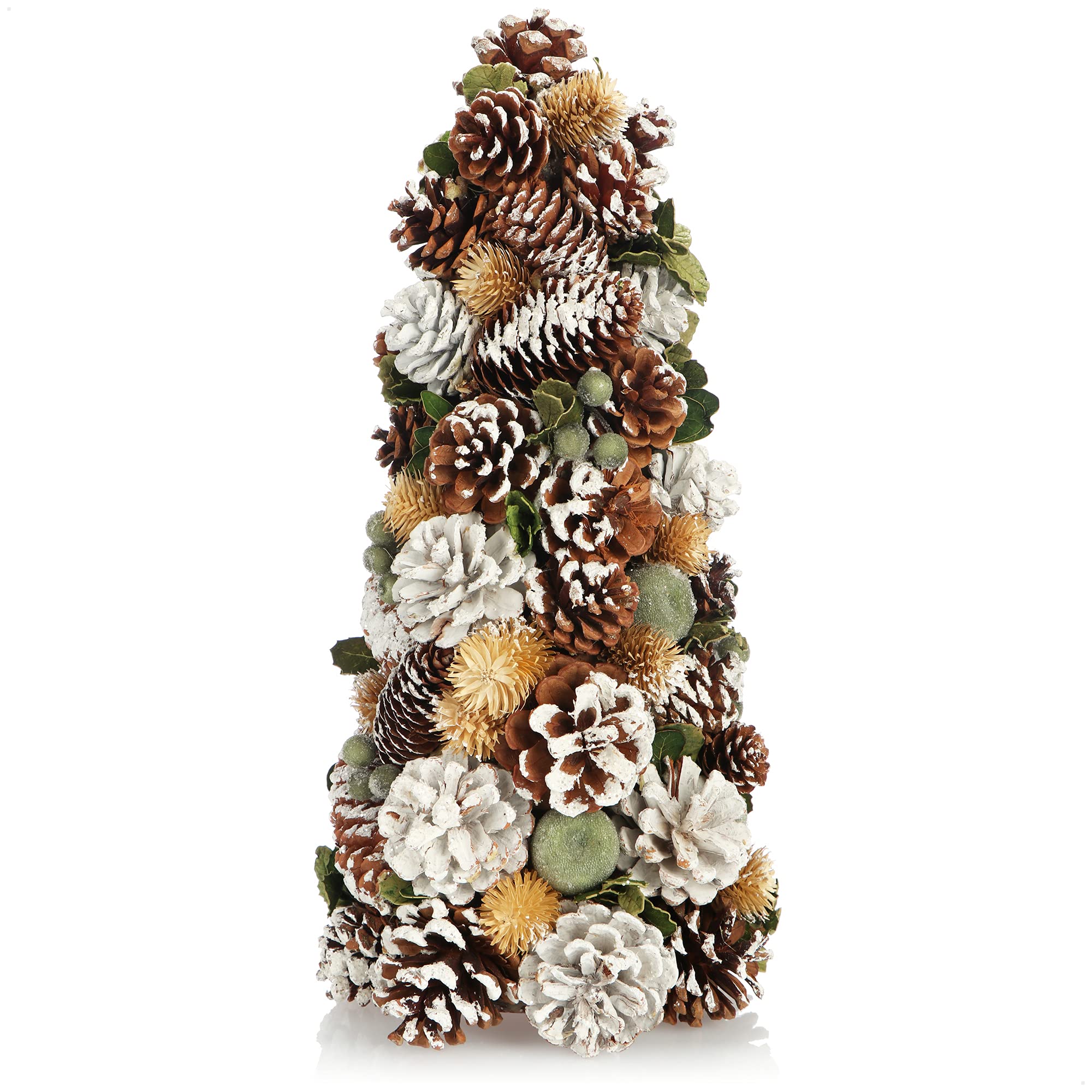 COM-FOUR® decorative Christmas tree, small decorative tree, great table decorations, ideal for the Advent season, complements wreaths and garlands